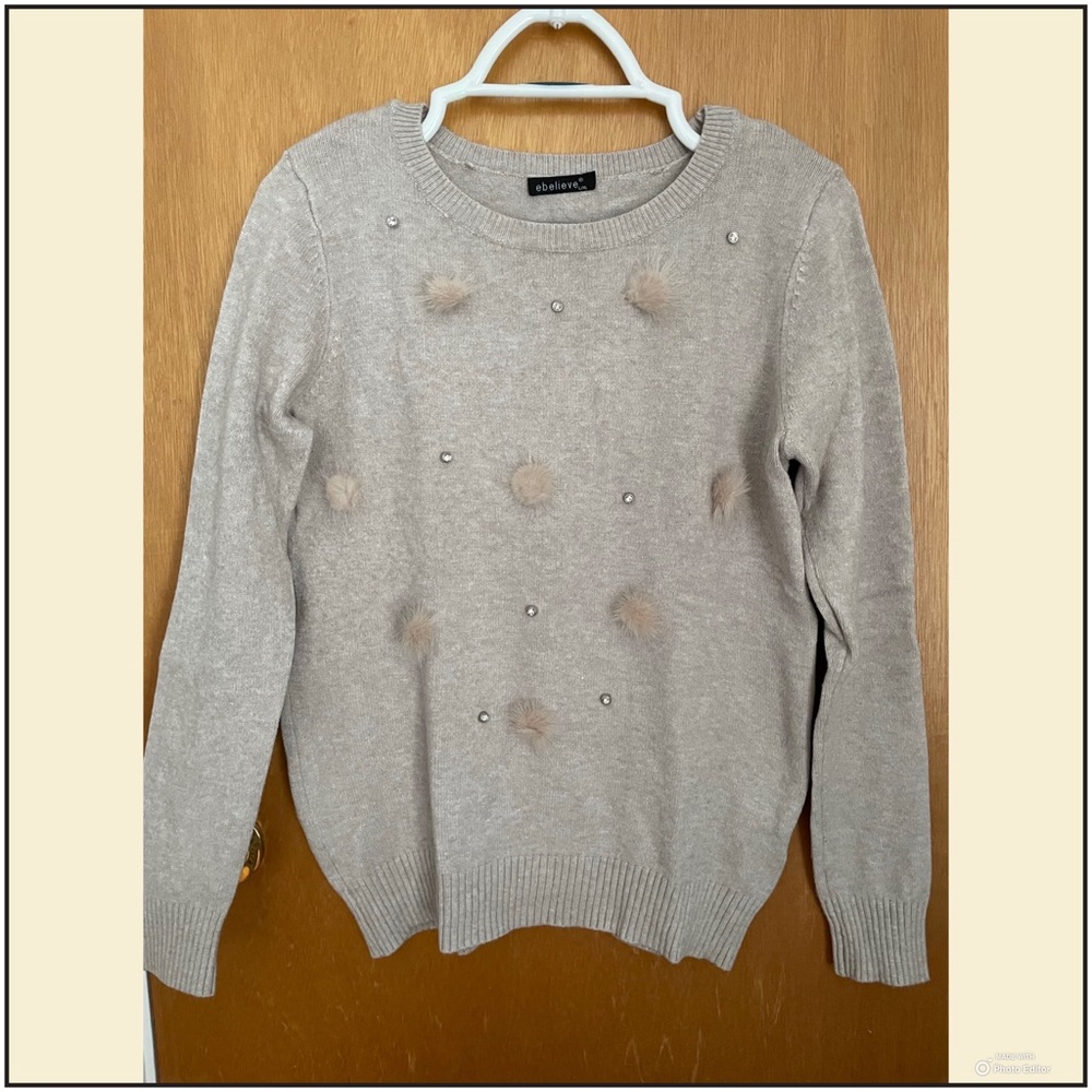 Blush color fun fashion sweater